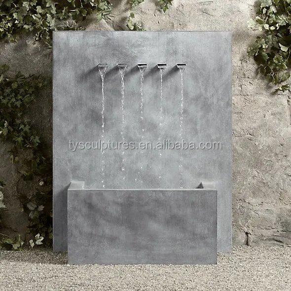 Yard stone art wall fountain sculpture granite outdoor decor water wall fountain