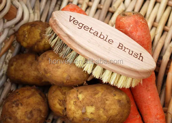 
5-1/4 Inch Hard and Soft Side Kitchen Cleaning Vegetable Brush 