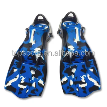 
OEM Free Diving Snorkeling Fins Equipment Set / Scuba Diving Flippers With Adjustable Strap 