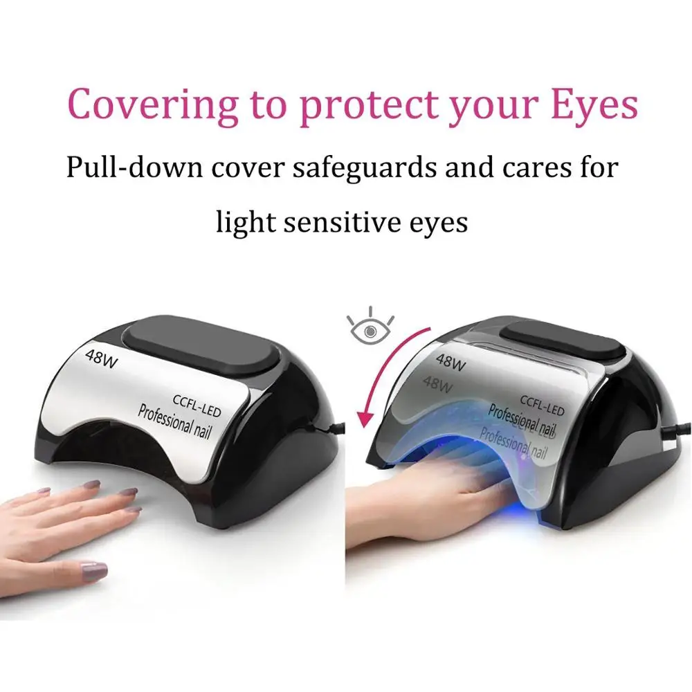 More than 128 US Salon Shop are using ccfl led nail lamp 48w manicure set nail gel uv lamp with Auto Sensor