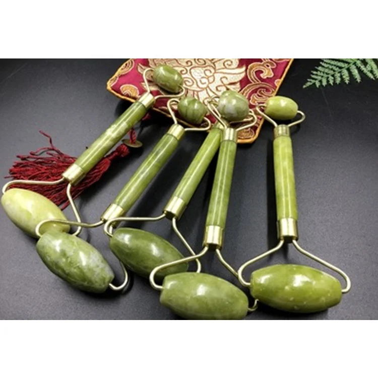 Jade  Body Neck Double Head Slimming Facial Device Massage Roller