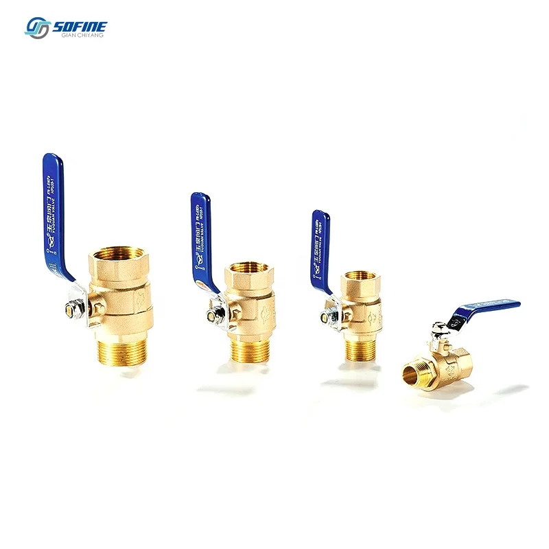 
DN15-DN50 1/2-2 inch Internal and External Thread Two-way Brass Ball Valves With Long Handle 