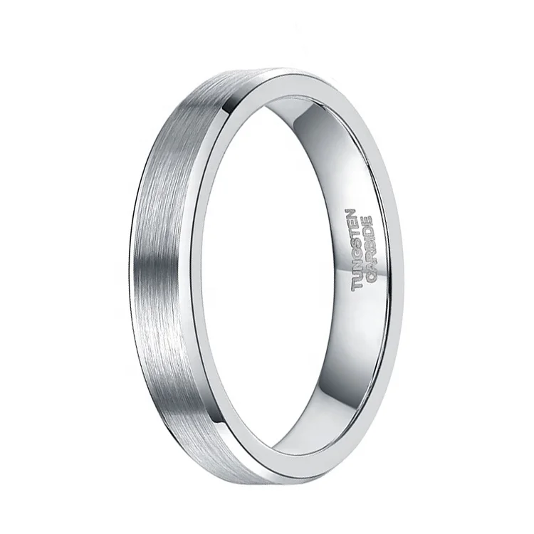 Latest Designs Brushed Tungsten Ring,Simple design men women silver color tungsten carbide jewelry rings