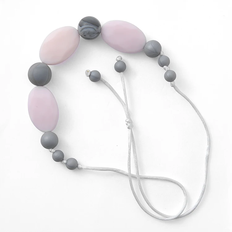 Wholesale silicone teething bead loose beads for baby teether and nursing necklace