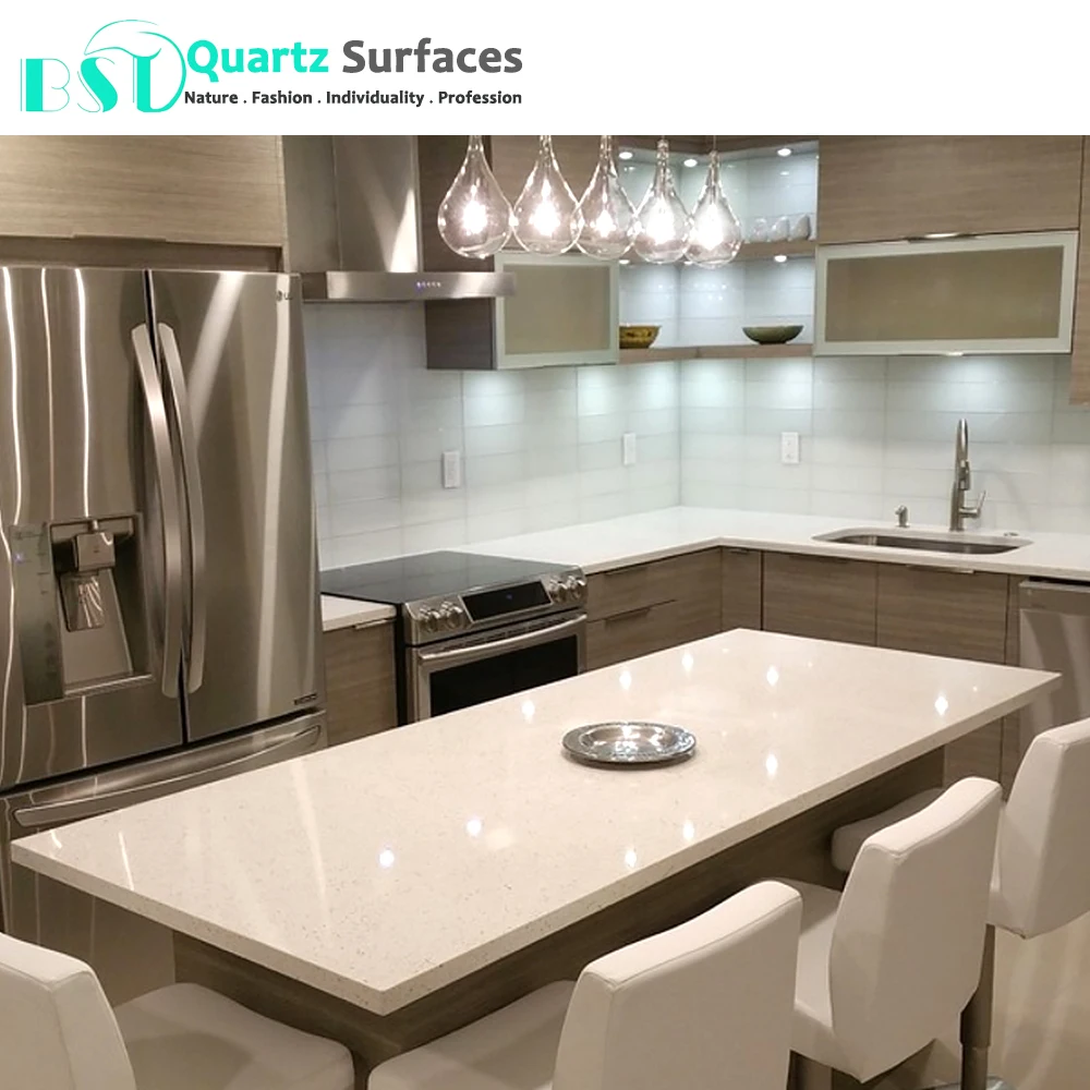 Оптовая продажа, столешница и столешница для регистрации с белой твердой поверхностью, кварцевое сырье 93%