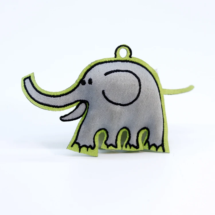 Custom Brand Name Logo Cute Shaped Woven Puffed Zipper Puller bag handbag  cotton filled woven zipper puller for Kids Clothes