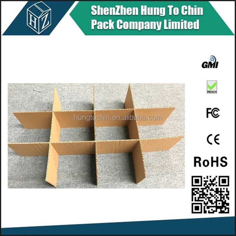 China supplier Cardboard box 3-Layer E-Flute Corrugated partition