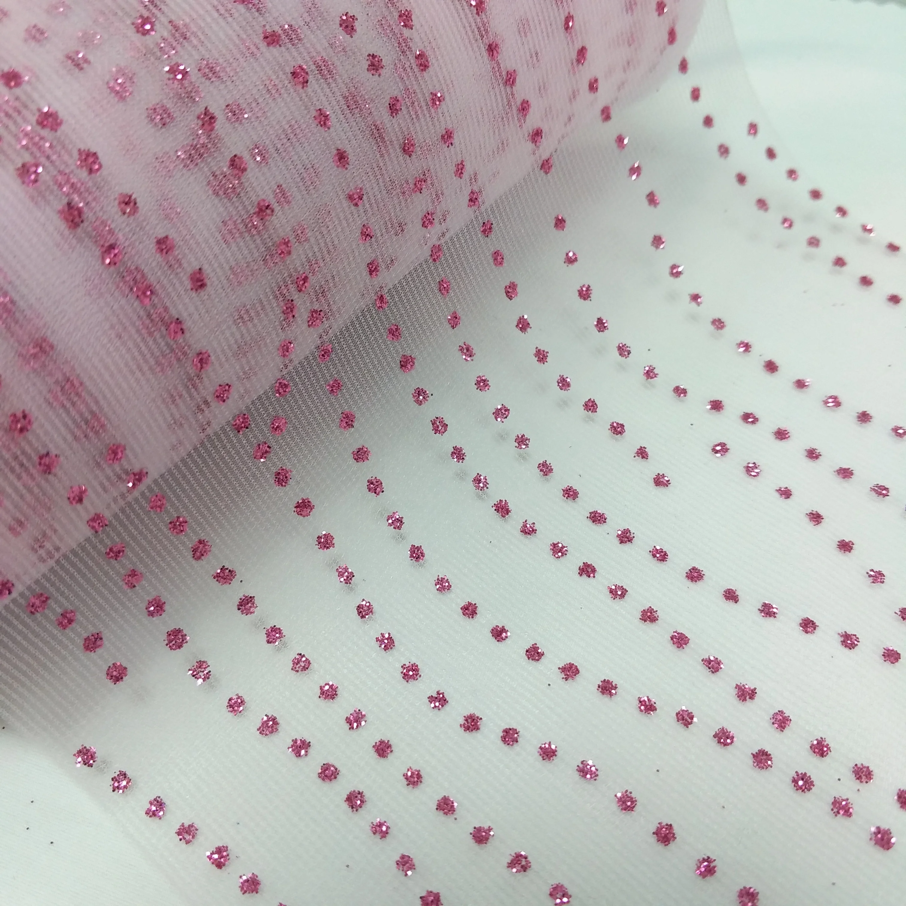 High-quality colorful glitter tulle and tulle roll wholesale variety of styles custom width birthday party Christmas decoration