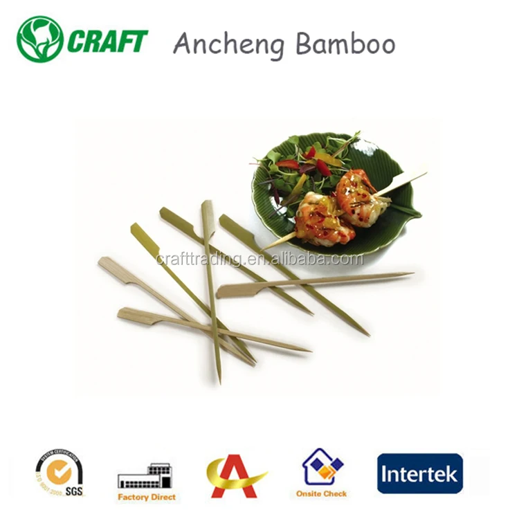 Wholesale price fruit pick skewers stick eco friendly disposable bamboo golf skewer