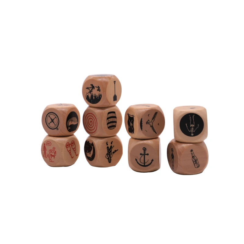 Factory Unfinished Wooden Craft Dice With Custom Logo