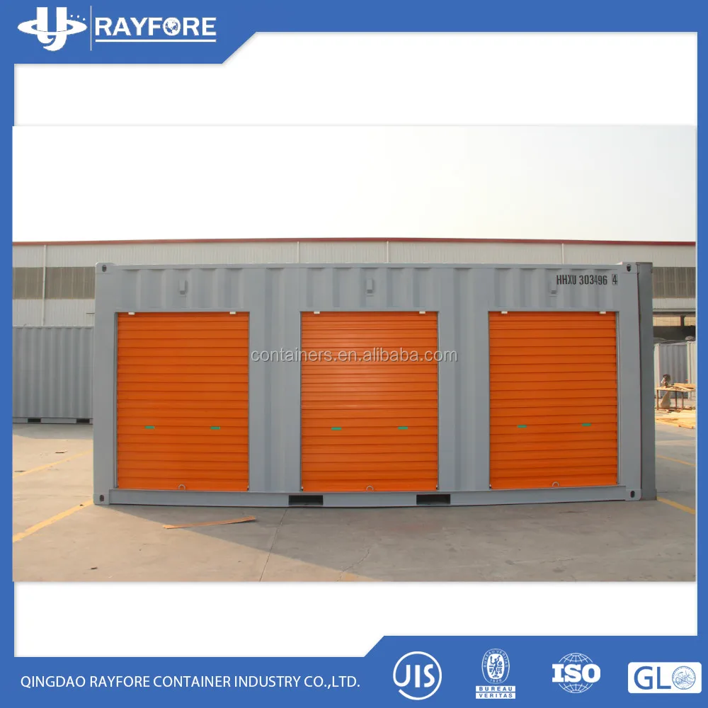 rolling shutter door 20ft length side open storage container