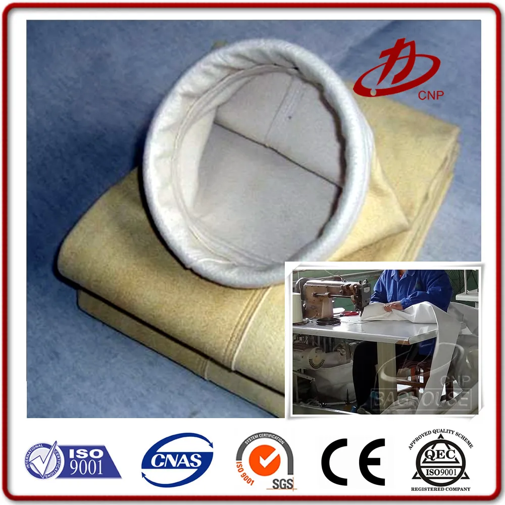 PTFE membrane coated PPS high temperature dust filter bag used for air purification gas cleaning