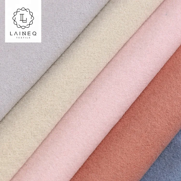 newest solid color soft warm touch high-end heavy soft touch knitted wool fabric
