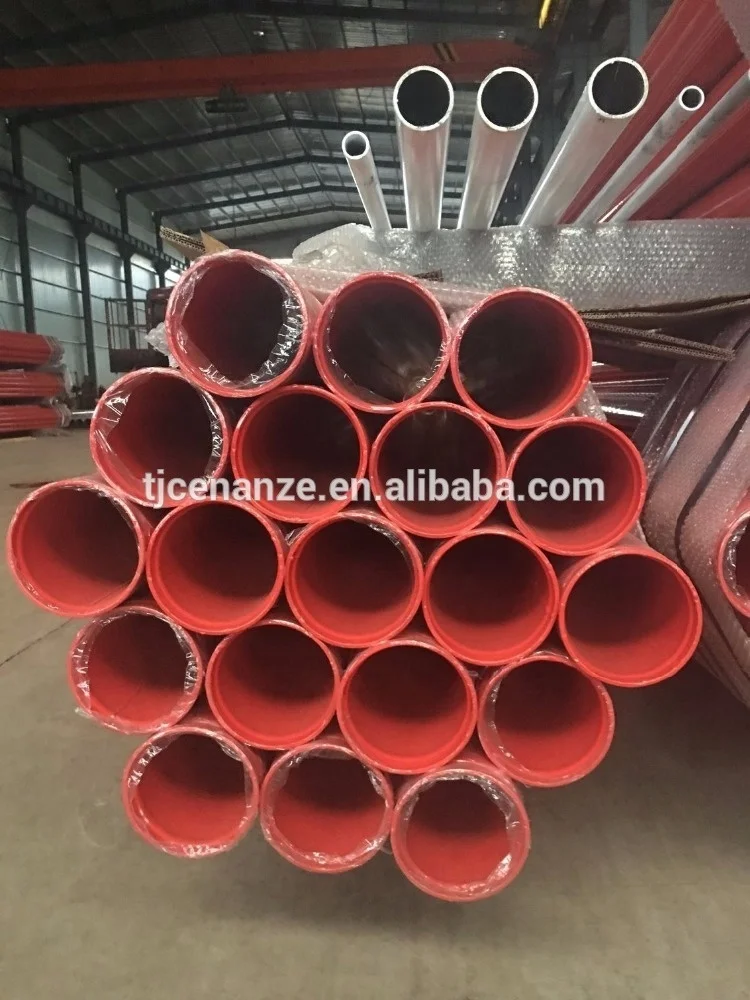 
ASTM A795 SCH 10 UL FM red painted groveed ends pipes for firefighting welded steel pipe 