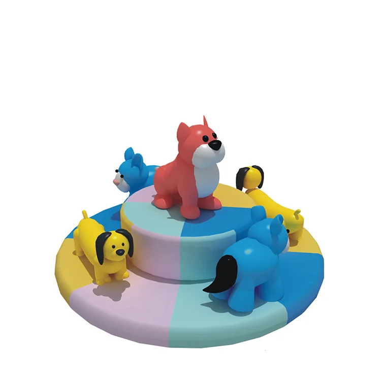 Electric Rotating Coconut Tree Ball pits slide Swing indoor playground soft play merry go round