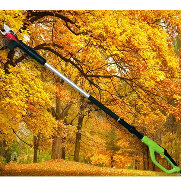 Телескопические электрические ножницы с литий-ионным аккумулятором и длинным удлинителем