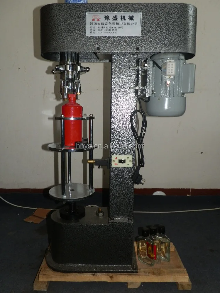 
glass bottle aluminum lid/pilfer proof metal cap sealing capper machine for security 