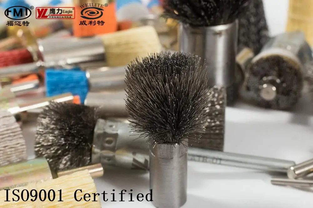FMT customized  Deburring Polishing Ccleaning Industrial Carbon steel wire special shaped End Brush