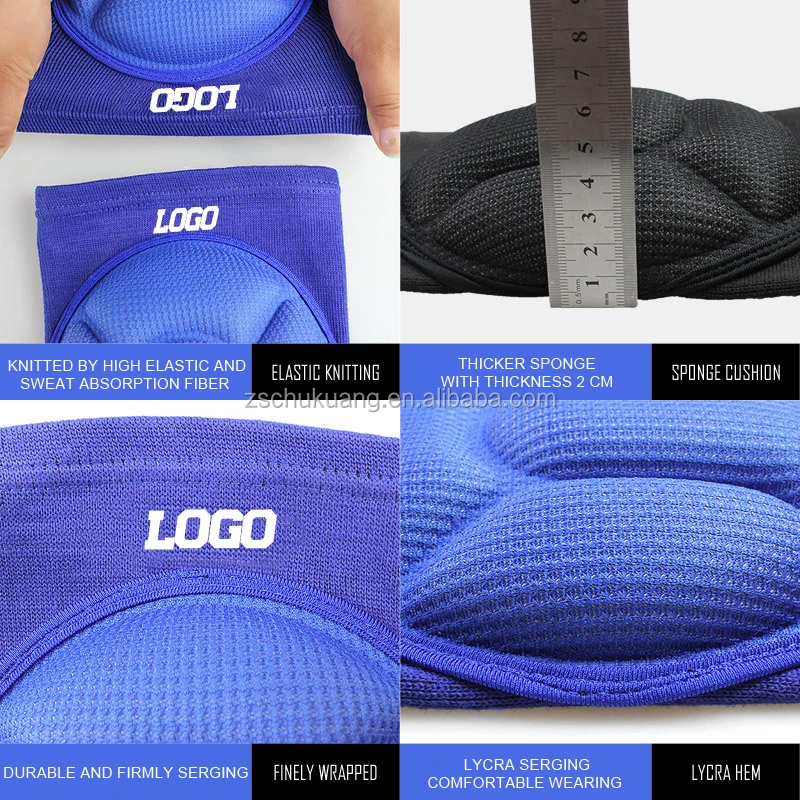 High Quality Factory Price Elastic Sponge Cushion Knee Support/knee Pad/knee Sleeve Breathable Neoprene Black,blue Customized