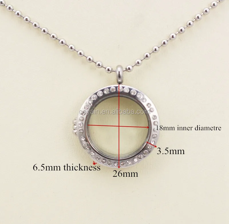 fashion Trendy Christmas gift silver locket photo pendant with crystal for women