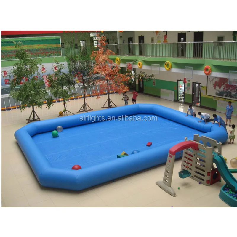 Blue Inflatable Pool 10mL x 8mW x 0.65mH, Big Inflatable Water Pool for Water Balls, Water Games