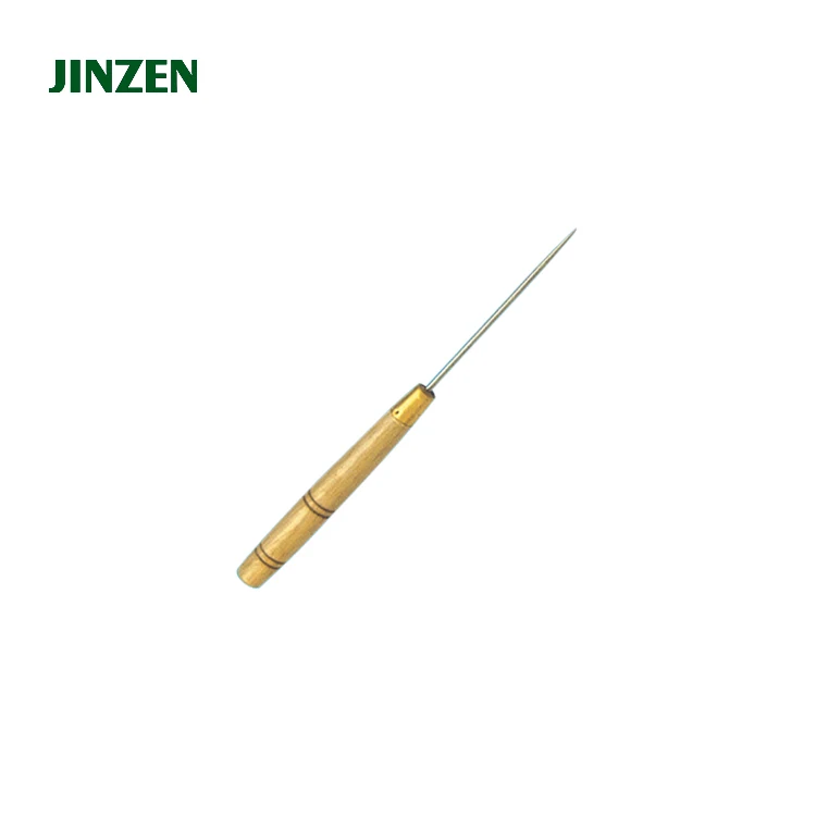 Sewing Machine Tool Leather Crafting Tool Handy Awl wooden handle Sewing Awl Needle For Making Hole JZ-71029