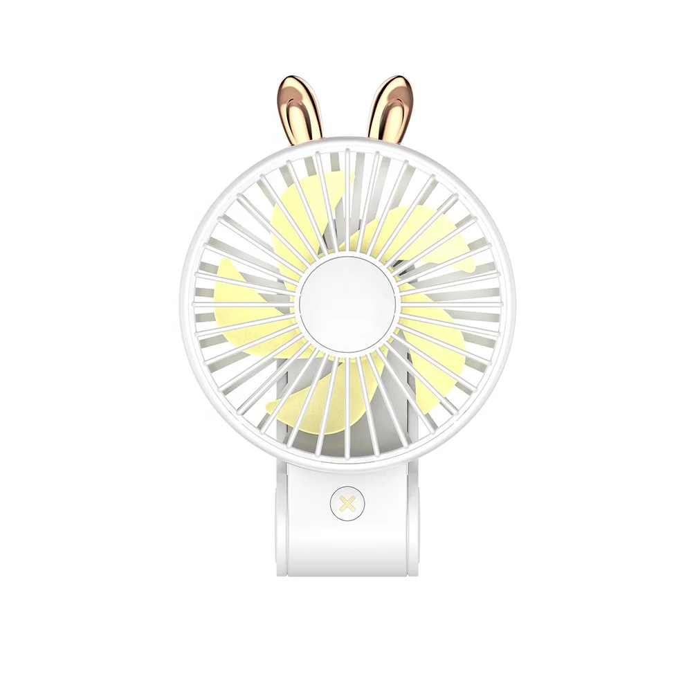 Summer Cooling Portable Foldable Rechargeable Fan Cute Rabbit Bear Handheld Mini Fans