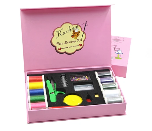 Pink Sewing Kit Thread Bobbin Sewing Accessories Holder SK-001