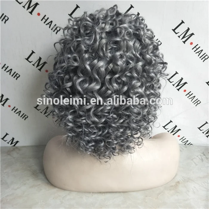 Grey color Brazilian Lace Front Human Hair Wigs Pre Plucked Short Bob Wigs  Lace Wig Human Hair For Black Women
