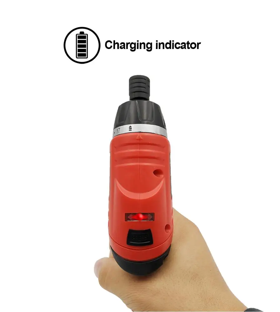 KCS615C-S13B 4.8V Ni-Cd rechargeable electrical screwdriver with folding handle and soft grip