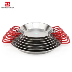 Zhongte Stainless Steel cooking pan  seafood pan spanish Paella pan