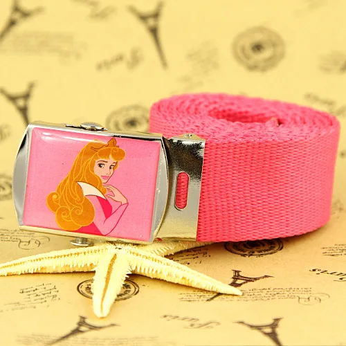 Drip Glue iron Buckle Round Army buckle brand spiderman children kids Canvas Belt