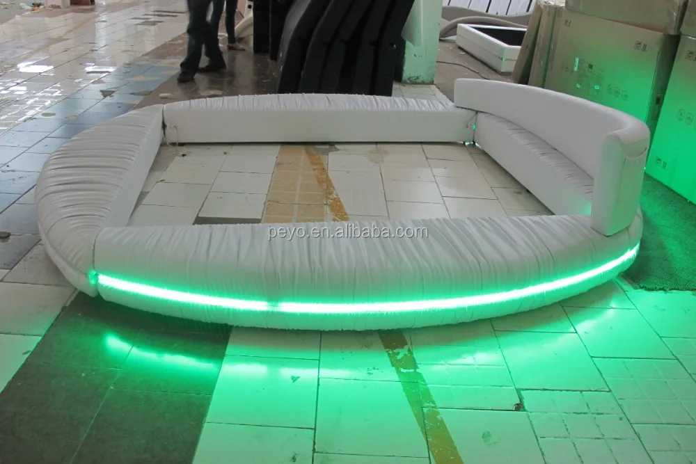 Мебель для спальни круглая кровать с LED
