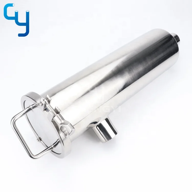 Food grade stainless steel pipe fitting sanitary angle type strainer
