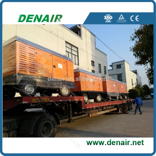 Винтовой портативный воздушный компрессор 600 куб ФТ/м 7 бар