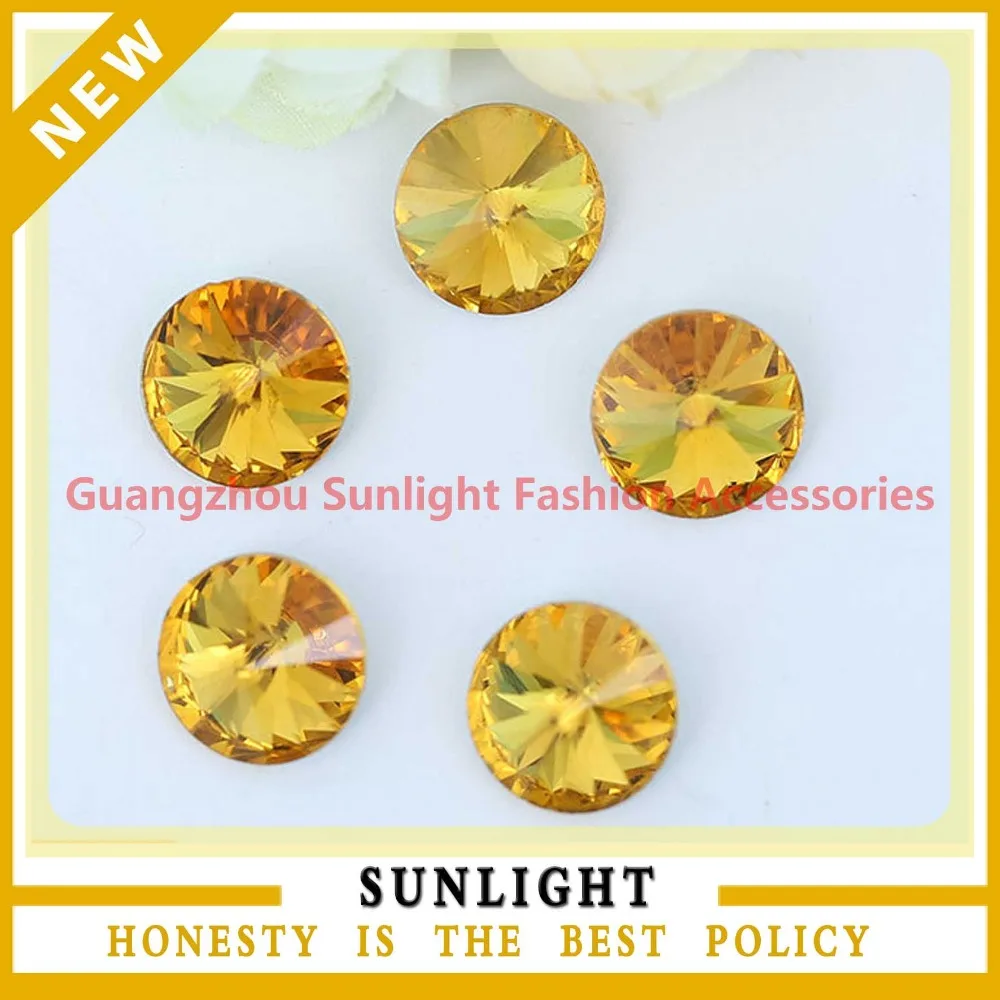 Crystal round Rivoli Crystal shiny chaton Garment Accessories Rhinestones