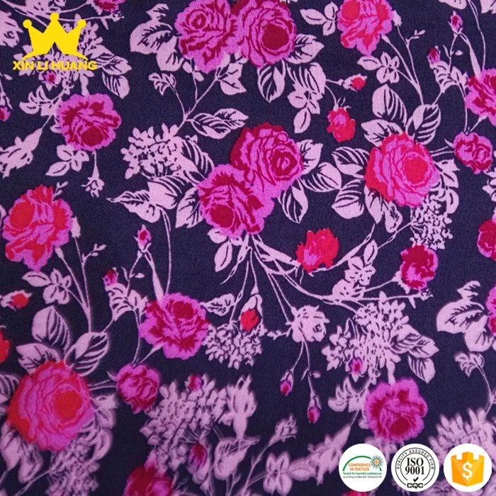 
Hot Sale 30S Customizable 100% Viscose Printed Spun Rayon Challis Dress Fabric 