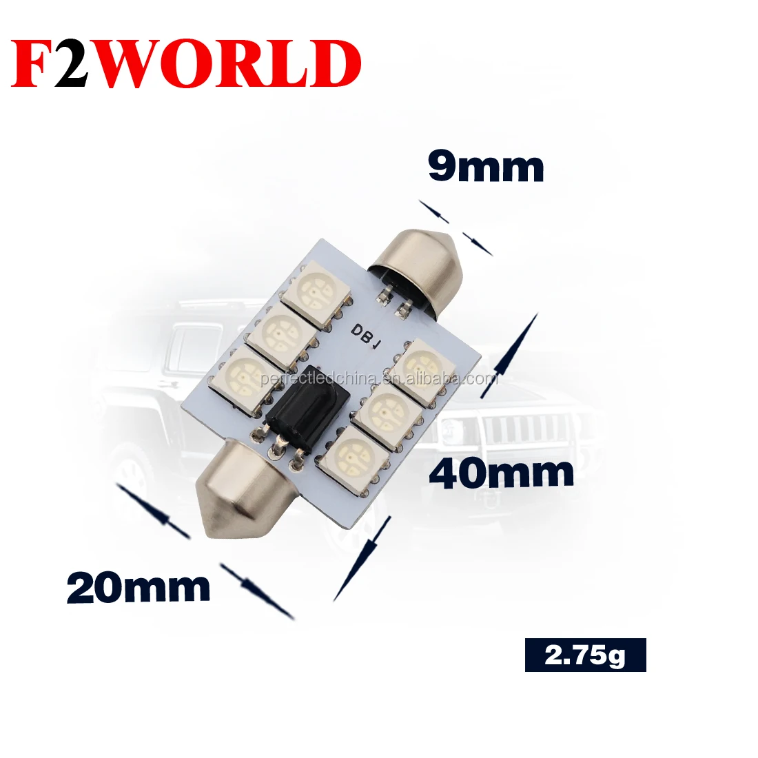 T10 RGB LED 6 SMD 5050 Chip Car Light Multi Colors Changing LED Parking Lamp Colorful Auto Interior Light with Remote Control