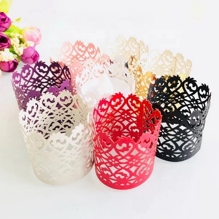 Laser Cut LED Tea Light Candle Shade Paper Candle Lampshade Wrapper Party Decoration