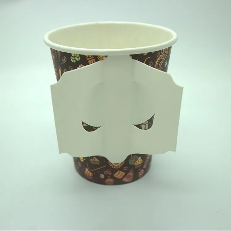 China Wholesale Eco-friendly Disposable Hot Take Away Coffee Paper Cup With Handle Paper Cup manufacturers