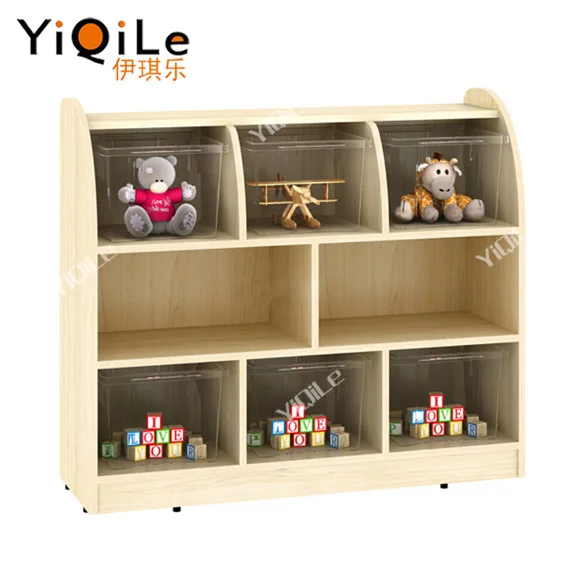 Three layer children toys rack preschool shelves kids room cabinets
