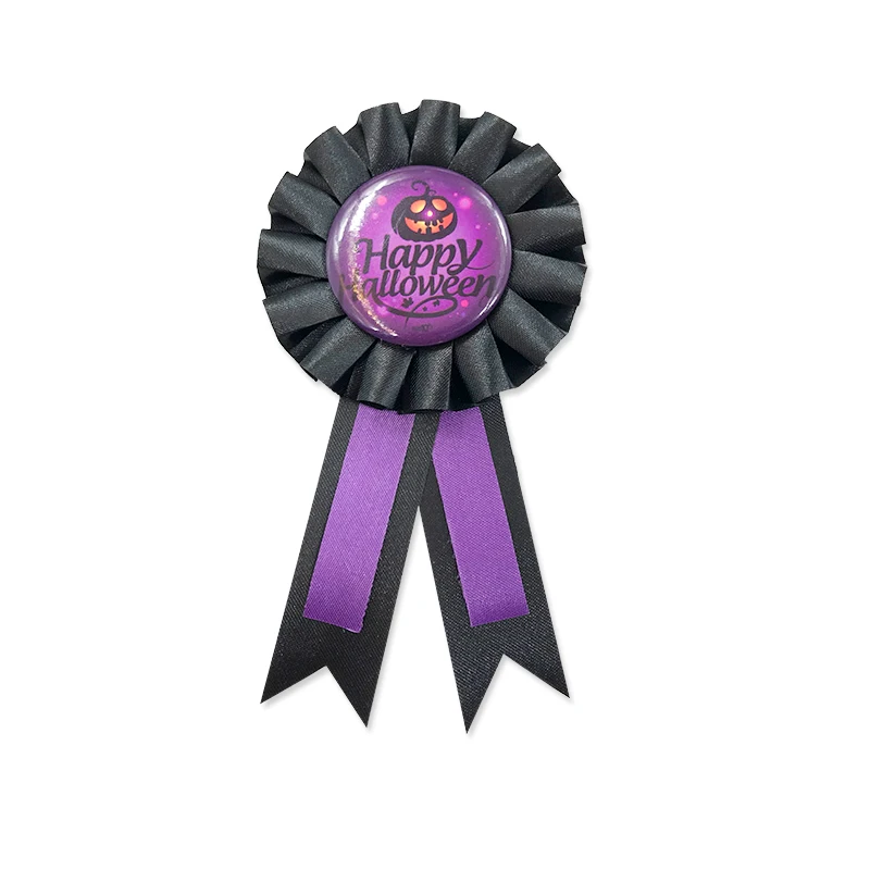 Halloween Thanksgiving Christmas Party Satin Ribbon Award Rosette Ribbon