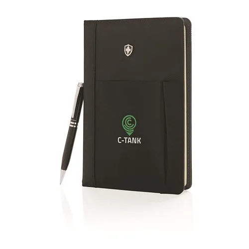 Swiss Peak refillable notebook and pen set