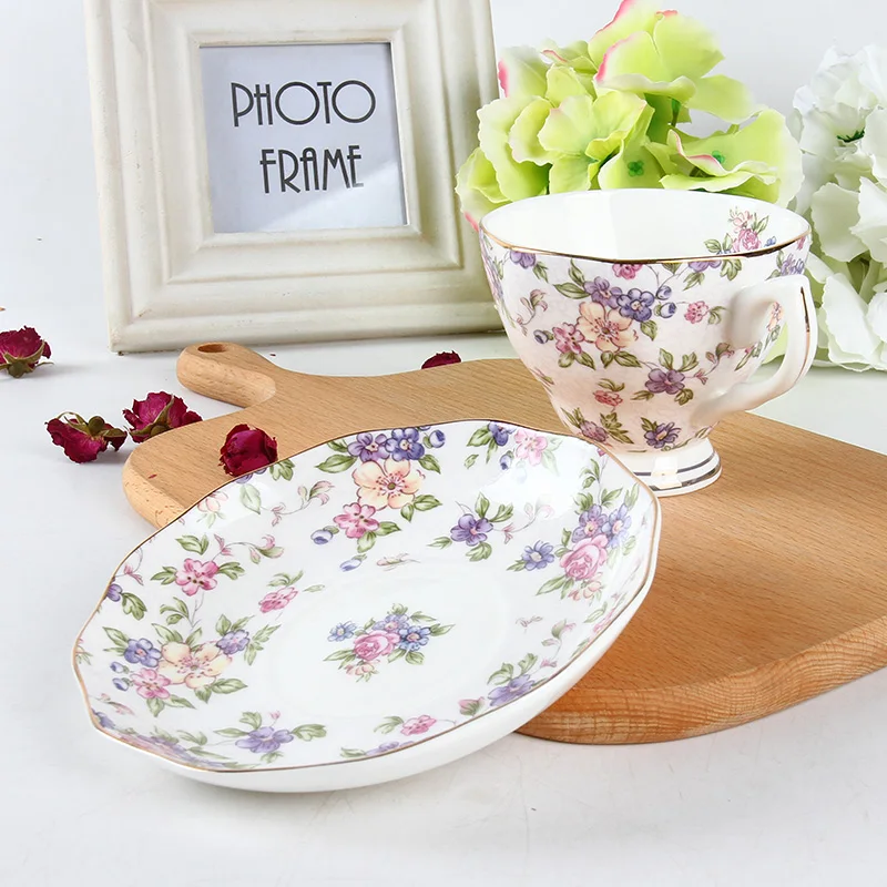 Romantic Style Ceramic cup Bone China Royal Coffee Cups And Saucers