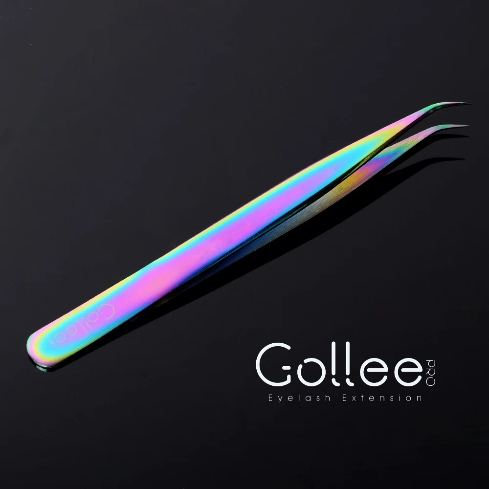 Rainbow Color Best Volume Curved Eyelash Separator Tool Eyebrow Tweezers