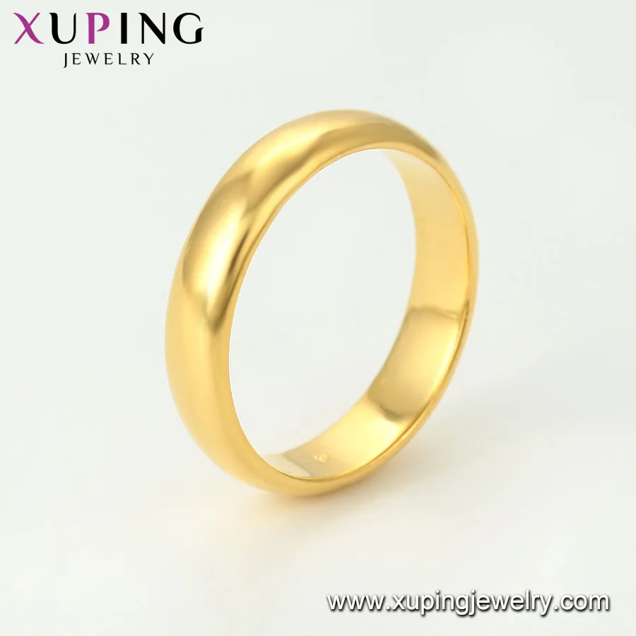 15519 xuping с покрытыем цвета чистого 24 каратного золота Полированная Золотая однотонные золотые кольца дизайн для женщин