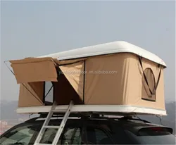 Outdoor camping adventure waterproof  rain proof aluminum alloy shell  car roof tent