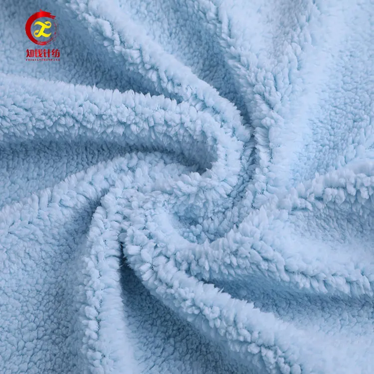 Shaoxing manufacturers supplier fluffy sherpa fleece hoodie fabric