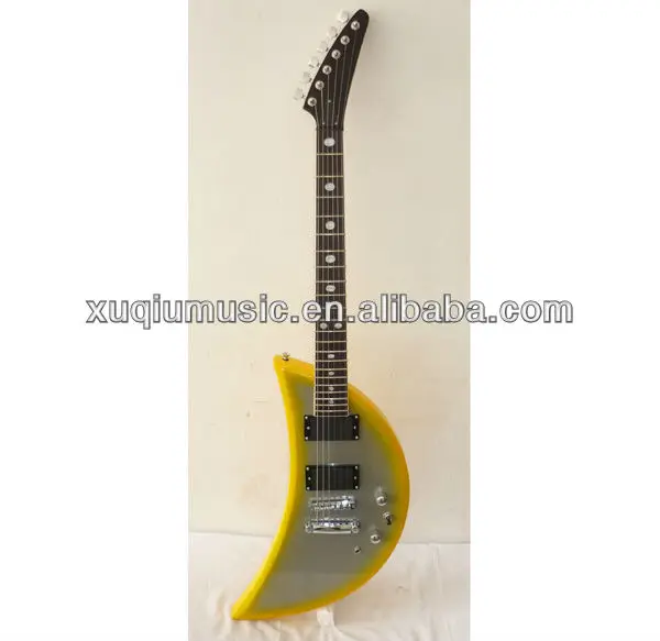 Unusual Crescent-shaped Electric Guitar
