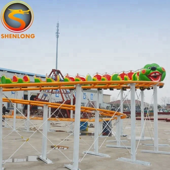 Fairground Rides Amusement Park Rides Roller Coaster Worm Rides Adults Children Exciting Mini Roller Coaster for sale
